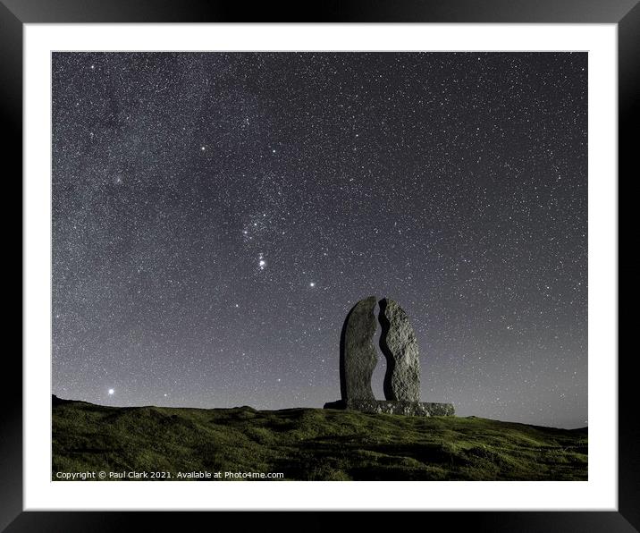 Orion above Water Cut - Mallerstang Framed Mounted Print by Paul Clark