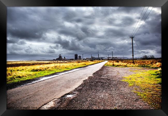 The Road from South Gare, Redcar Framed Print by Martin Davis