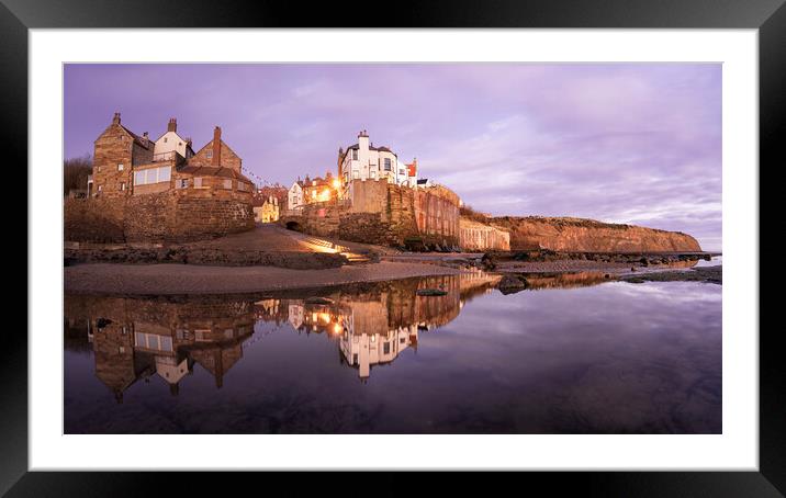 Robin Hood's Bay Reflections Framed Mounted Print by David Semmens
