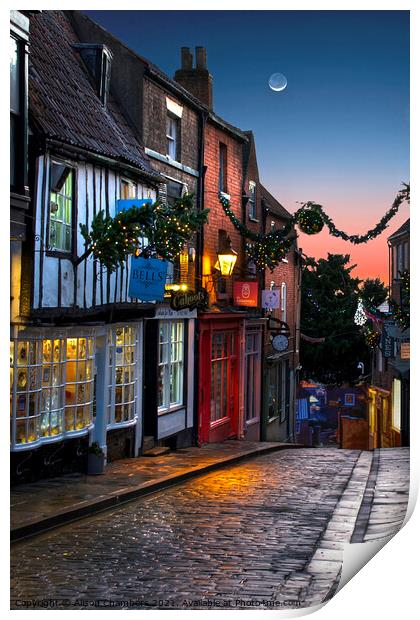 Lincoln Steep Hill Portrait Print by Alison Chambers