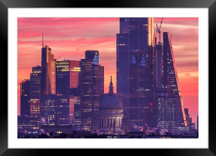 City of London Framed Mounted Print by Wayne Howes