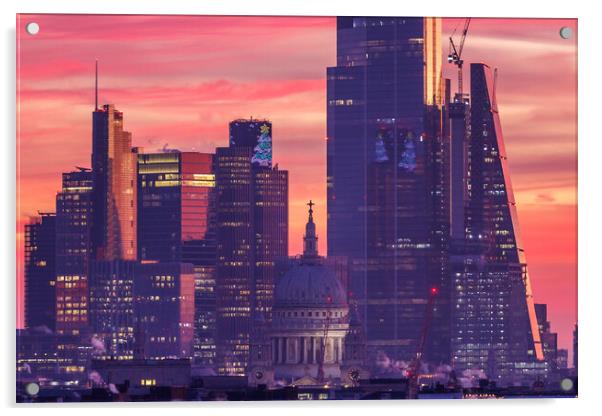 City of London Acrylic by Wayne Howes