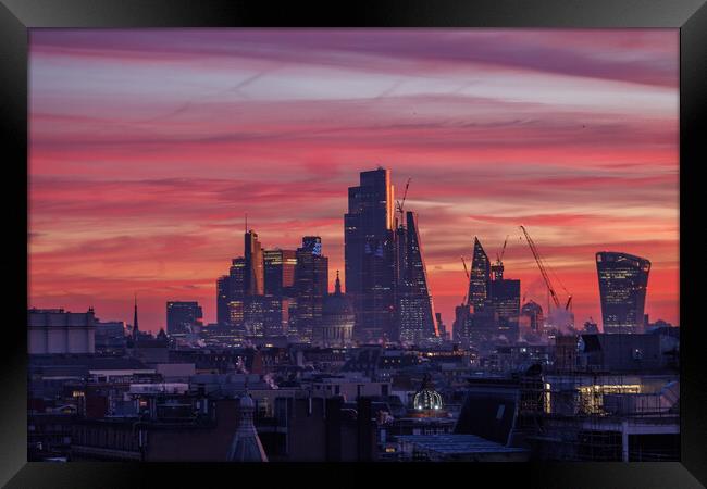 Skyline of the City of London Framed Print by Wayne Howes