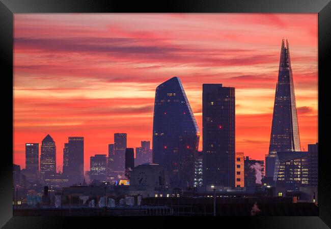 City of London Skyline Framed Print by Wayne Howes
