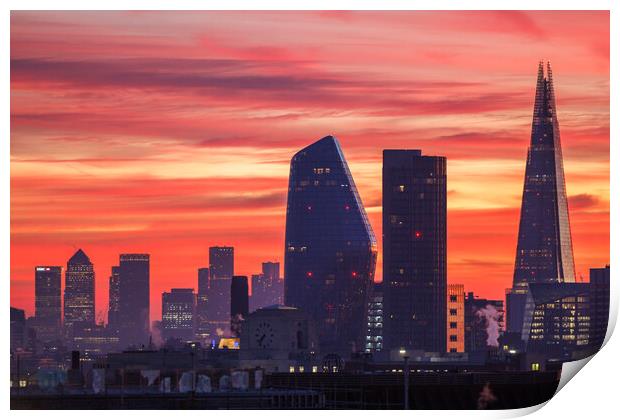 City of London Skyline Print by Wayne Howes