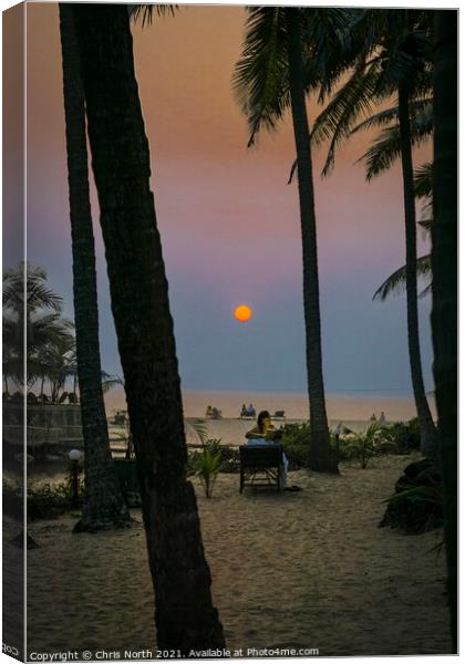 Goa Sunset  Canvas Print by Chris North