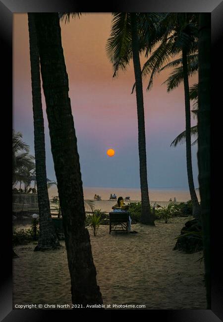 Goa Sunset  Framed Print by Chris North