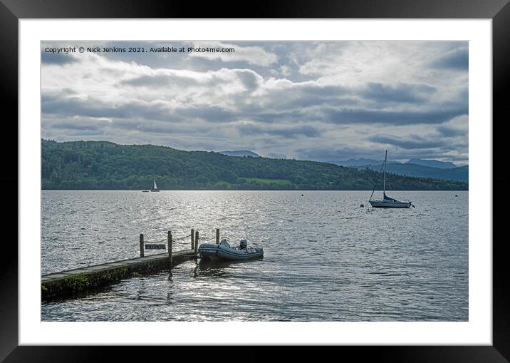 Windermere Lake from Miller Ground   Framed Mounted Print by Nick Jenkins