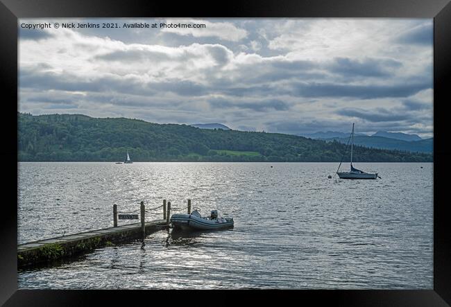 Windermere Lake from Miller Ground   Framed Print by Nick Jenkins