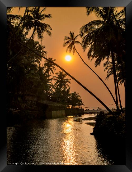 Goa Sunset. Framed Print by Chris North