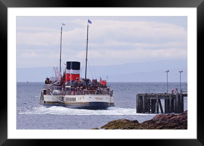 PS Waverley departing Millport Keppel for Brodick Framed Mounted Print by Allan Durward Photography