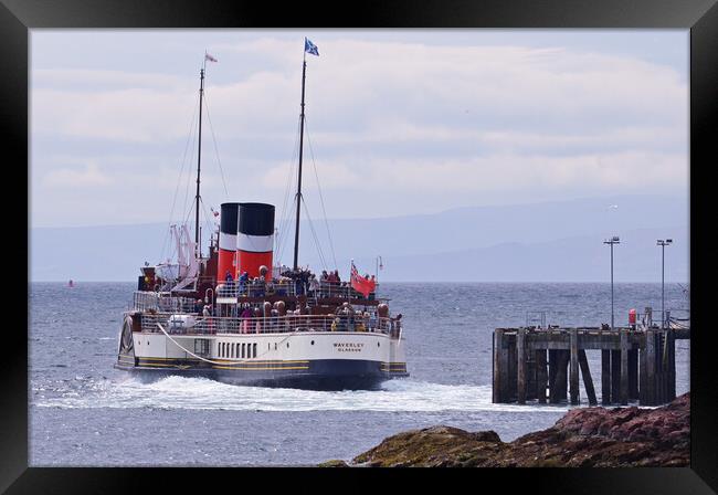 PS Waverley departing Millport Keppel for Brodick Framed Print by Allan Durward Photography