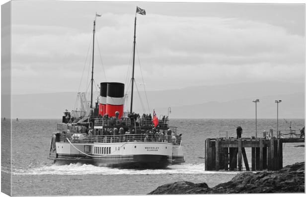 P.S Waverley at Millport Keppel  "Doon the watter" Canvas Print by Allan Durward Photography