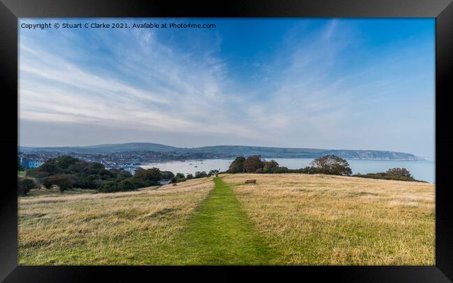 Path leading to ..... Framed Print by Stuart C Clarke