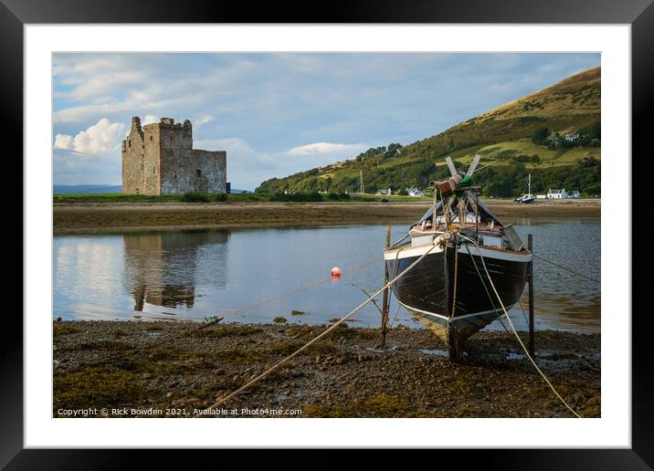 Lochranza Castle Framed Mounted Print by Rick Bowden