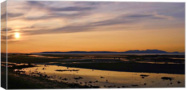 Isle of Arran silhouetted Canvas Print by Allan Durward Photography