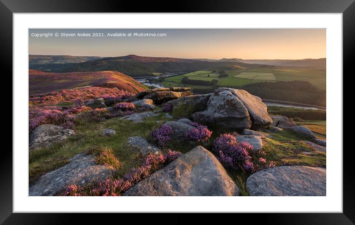 Purple Majesty on Derwent Edge Framed Mounted Print by Steven Nokes