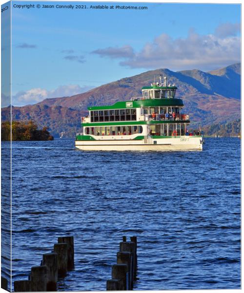Windermere Lake Cruise Canvas Print by Jason Connolly