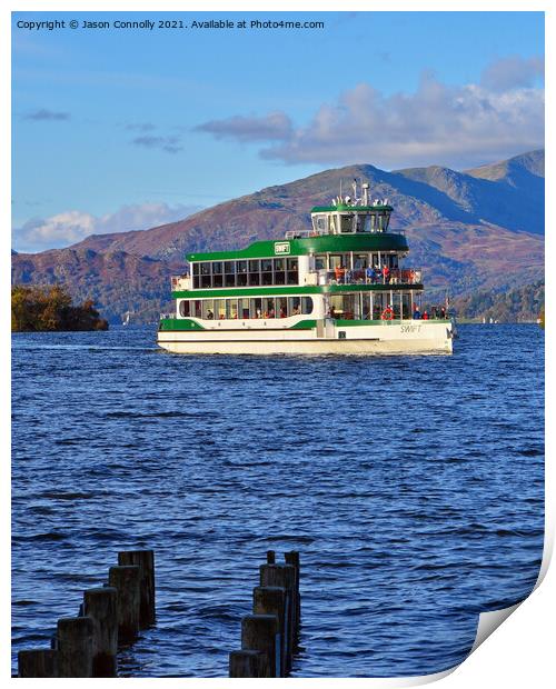 Windermere Lake Cruise Print by Jason Connolly
