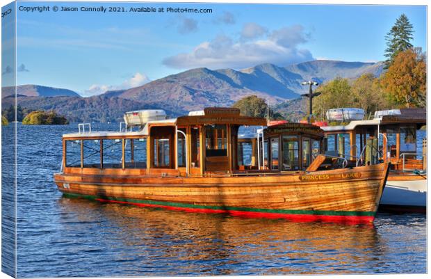 Princess Of The Lake, Windermere. Canvas Print by Jason Connolly