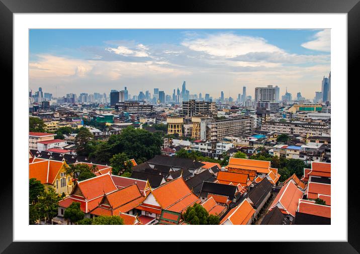 Bangkok Metropolis  Thailand Southeast Asia Framed Mounted Print by Wilfried Strang