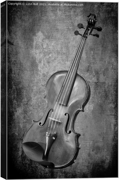 Violin Study in Black and White Canvas Print by Lynn Bolt