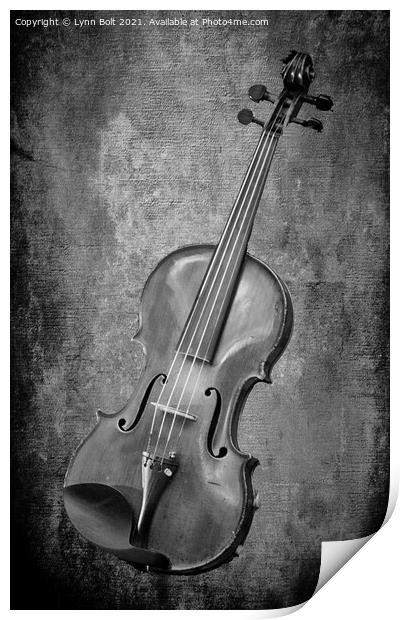 Violin Study in Black and White Print by Lynn Bolt
