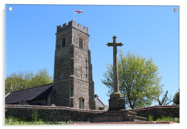 Norfolk Church Acrylic by james craddock