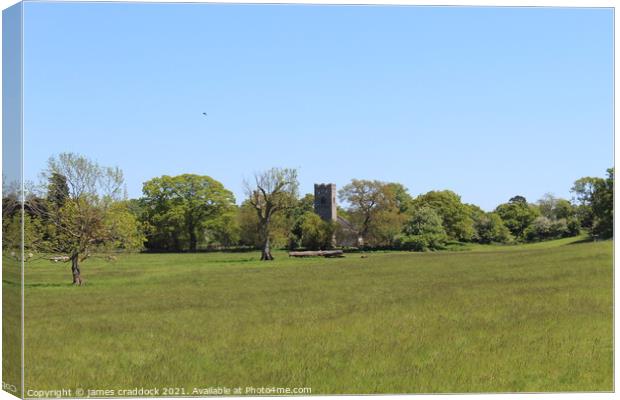 Church In a Field Canvas Print by james craddock