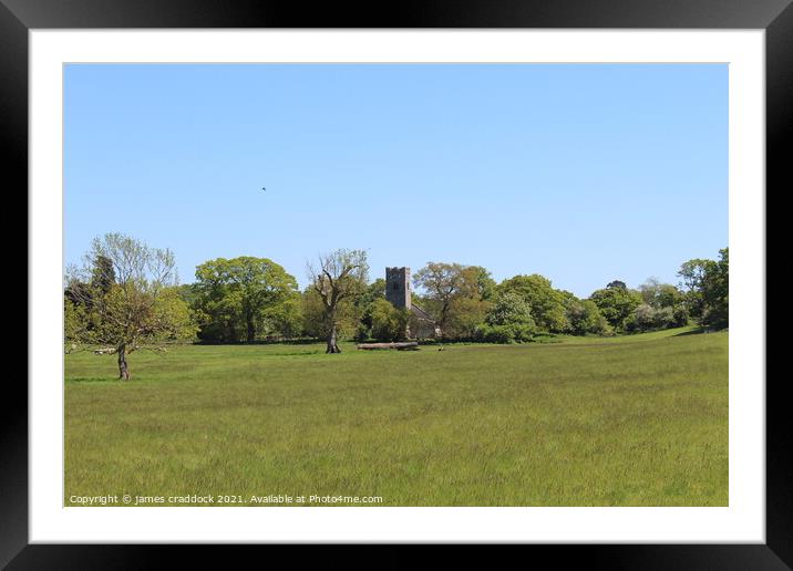 Church In a Field Framed Mounted Print by james craddock