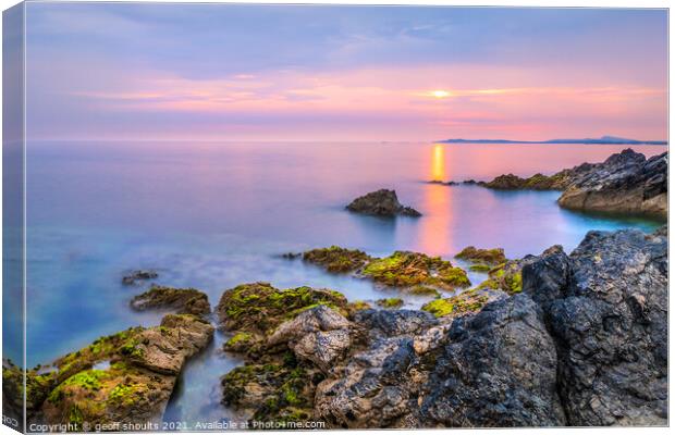 Anglesey Sunset, I Canvas Print by geoff shoults