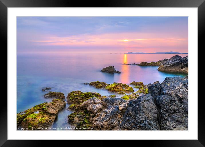 Anglesey Sunset, I Framed Mounted Print by geoff shoults