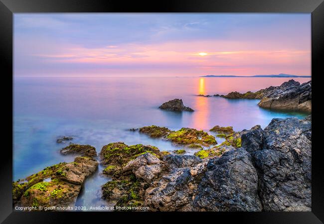 Anglesey Sunset, I Framed Print by geoff shoults