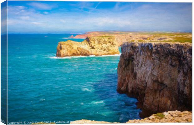 Cliffs of Cape San Vicente - Picturesque Edition  Canvas Print by Jordi Carrio