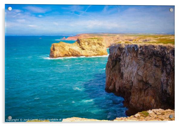 Cliffs of Cape San Vicente - Picturesque Edition  Acrylic by Jordi Carrio