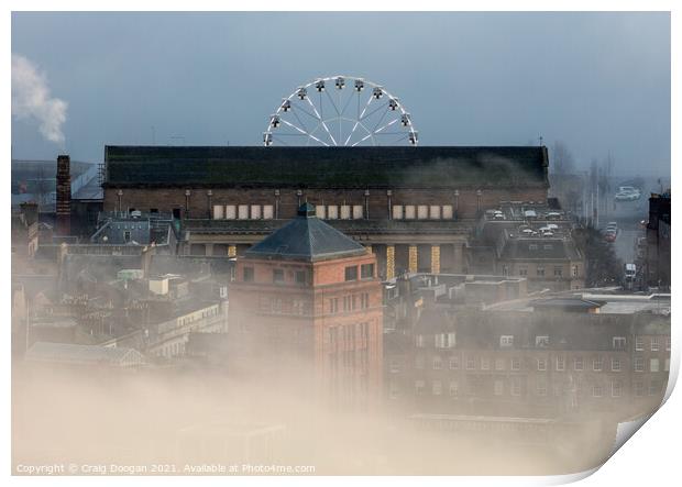 Dundee City Fog Print by Craig Doogan