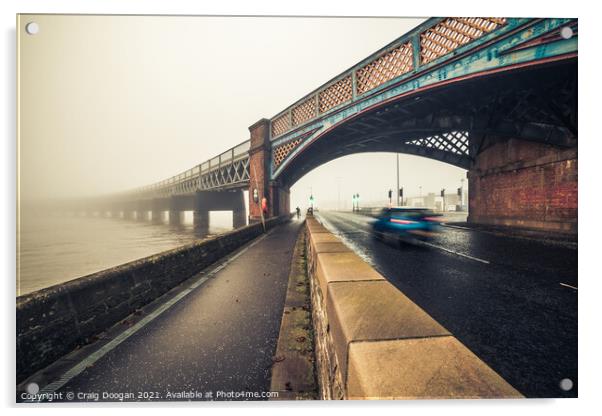 Tay Rail Bridge Dundee Acrylic by Craig Doogan