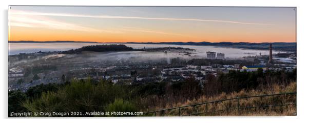 Dundee City Fog  Acrylic by Craig Doogan