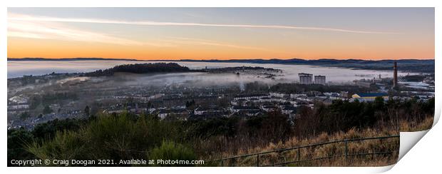 Dundee City Fog  Print by Craig Doogan
