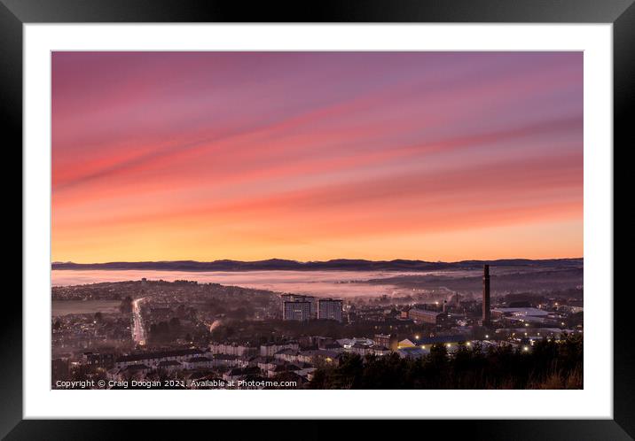 Dundee West Sunset Framed Mounted Print by Craig Doogan