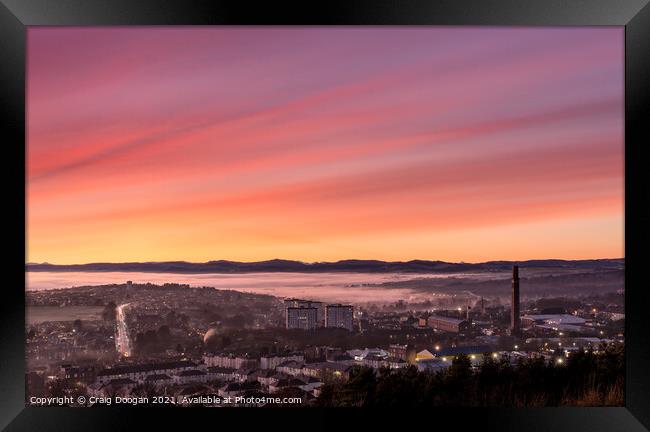 Dundee West Sunset Framed Print by Craig Doogan