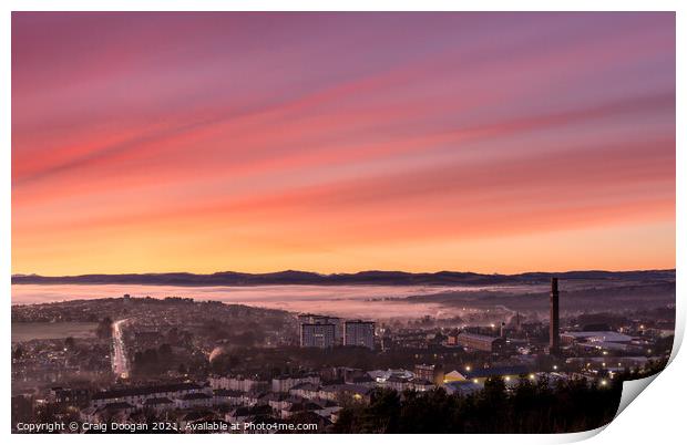 Dundee West Sunset Print by Craig Doogan