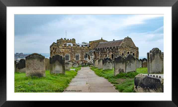 St Mary's Church in Whitby, North Yorkshire Framed Mounted Print by Chris Yaxley