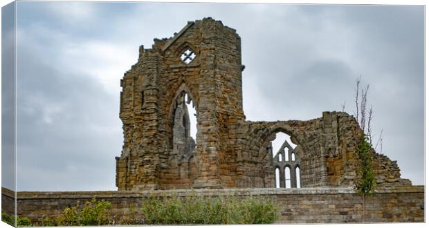 Chapel ruins, Whitby Canvas Print by Chris Yaxley