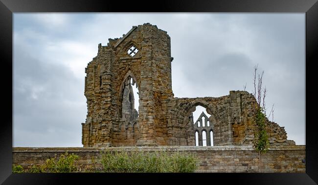 Chapel ruins, Whitby Framed Print by Chris Yaxley