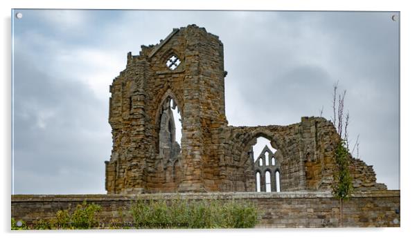 Chapel ruins, Whitby Acrylic by Chris Yaxley