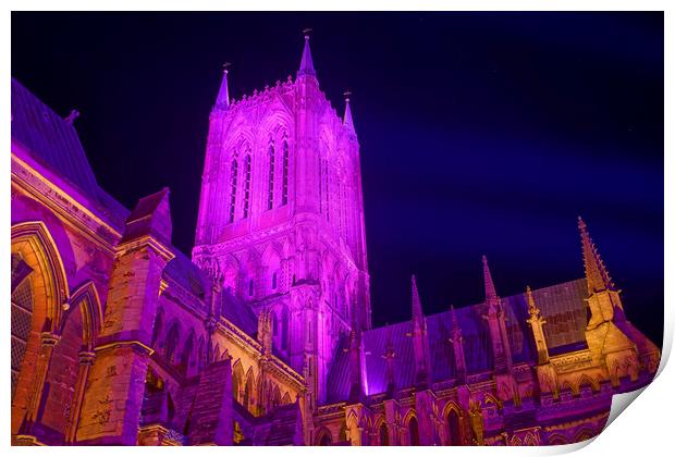 Lincoln Cathedral with Advent Colours Print by Darren Galpin