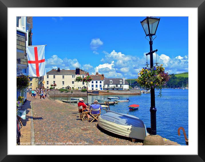 Bayard's quay at Dartmouth in Devon. Framed Mounted Print by john hill