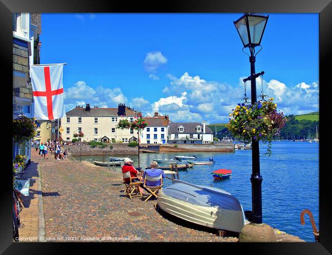 Bayard's quay at Dartmouth in Devon. Framed Print by john hill