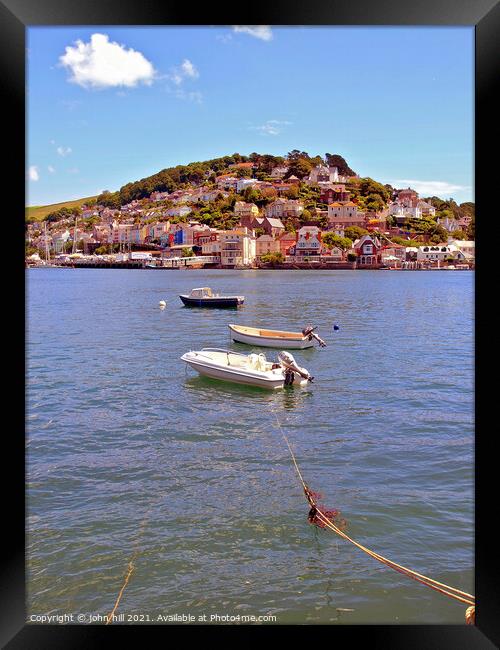 Kingswear, Devon in portrait. Framed Print by john hill